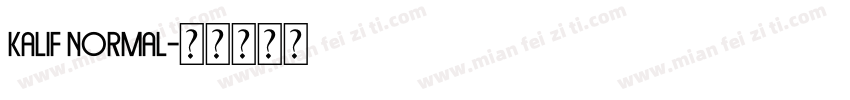 Kalif Normal字体转换